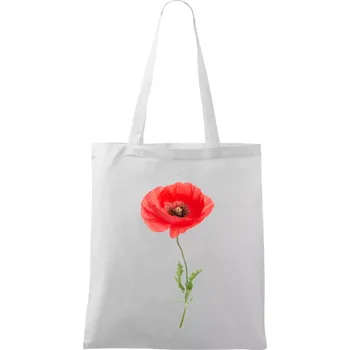 Vlčí mák - kreslený - Taška bavlněná - 42 x 38 cm ( Bílá )