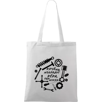 Automechanik - Když to neopraví děda - Taška bavlněná - 42 x 38 cm ( Bílá )