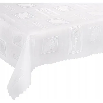 ubrus Ubrus odolný proti skvrnám 140x220 Polský výrobek, bílý, vzor W6