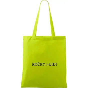 Kočky > Lidi - Taška bavlněná - 42 x 38 cm ( Limetková )