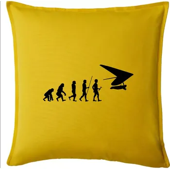 Polštář Evoluce rogalo - Polštář 50x50 - 50x50 - Pouze potah ( Žlutá )