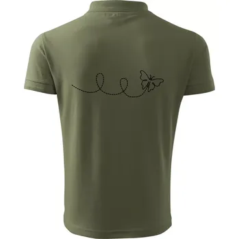 Pánská košile Dráha letu motýla - smyčka - Polokošile pánská Pique Polo 203 - 3XL ( Khaki )