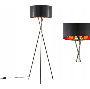 Stojací lampa Stojací lampa West Giovanna E27 60 W černá, oranžová, stříbrná