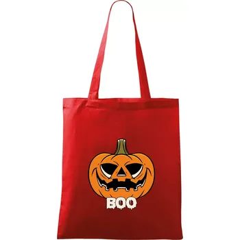Nákupní taška Halloween dýně - Taška bavlněná - 42 x 38 cm ( Červená )