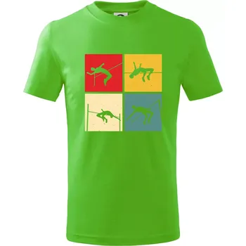 Chlapecké tričko Skok do výšky vintage - Tričko dětské bavlněné - 98 cm / 2 roky ( Apple Green )