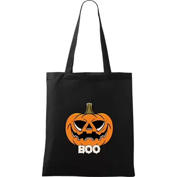 Nákupní taška Halloween dýně - Taška bavlněná - 42 x 38 cm ( Černá )