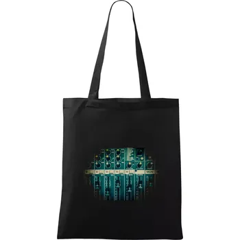 Nákupní taška Zvukař - informace pro návštěníky - Taška bavlněná - 42 x 38 cm ( Černá )