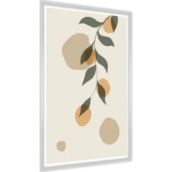 Obraz Plakát v Rámu Dekorativní Zelené LISTY 60x80