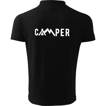 Pánská košile Camper nápis - Polokošile pánská Pique Polo 203 - 2XL ( Černá )
