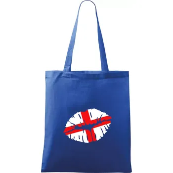 Nákupní taška England kiss - Taška bavlněná - 42 x 38 cm ( Královská modrá )