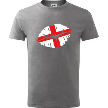 Chlapecké tričko England kiss - Tričko dětské bavlněné - 146 cm/10 let ( Tmavě šedý melír )