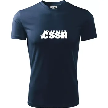 Pánské tričko Nápis - Narozen v Česku - Pánské triko Fantasy sportovní (dresovina) - L ( Námořní modrá (velmi tmavá - téměř černá) )