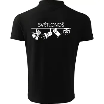 Pánská košile Osvětlovač - světlonoš - Polokošile pánská Pique Polo 203 - L ( Černá )