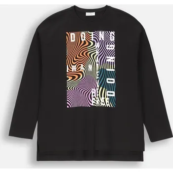 Dívčí tričko Coccodrillo dětské tričko černé bavlna velikost 104