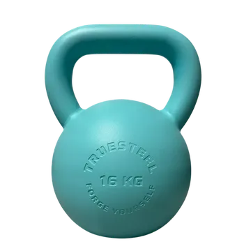 TRUESTEEL Tyrkysový ocelový Kettlebell 4 kg - 36 kg 16 kg