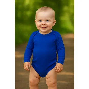 Kojenecký body FARMERS® Dětské bambusové body - různé barvy Barva: Středně modrá, Velikost: 80