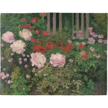 prostírání Prostírání na stůl Kvetoucí květiny na plotě zahrady Koloman Moser