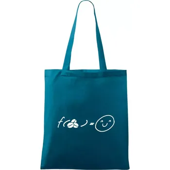 Matematická funkce - káva - Taška bavlněná - 42 x 38 cm ( Petrolejová )