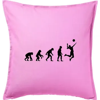 Polštář Evoluce volejbal culík - Polštář 50x50 - 50x50 - Pouze potah ( Růžová )