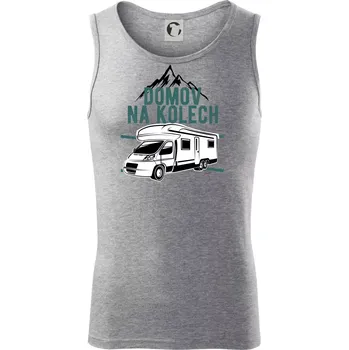 Domov na kolech - Tílko pánské Core - XL ( Tmavě šedý melír )