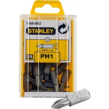 Bit STANLEY 1-68-942 sada bitů PH1 x 25mm 25ks