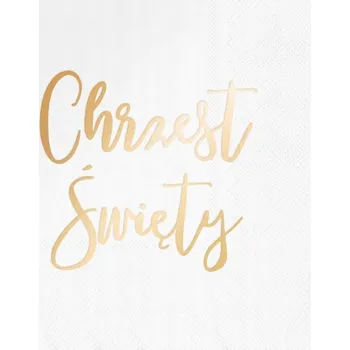 Prostěradlo Papírové ubrousky PartyPal křest svatý bílé 10 kusů