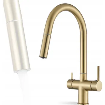 Vodovodní baterie Stojánková kuchyňská baterie Armatura Plus Aurea zlatá
