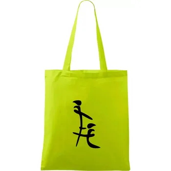 Čínský znak - Taška bavlněná - 42 x 38 cm ( Limetková )