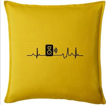 Polštář Ekg reprobedna - Polštář 50x50 - 50x50 - Pouze potah ( Žlutá )