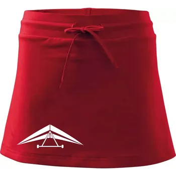 Dámská sukně Rogalo jednoduché - Sportovní sukně - two in one - L ( Červená )