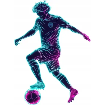 Samolepící dekorace Samolepka na zeď pro mládež, dekorace do pokoje kluka, fotbalista XXL