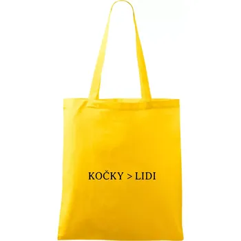 Kočky > Lidi - Taška bavlněná - 42 x 38 cm ( Žlutá )