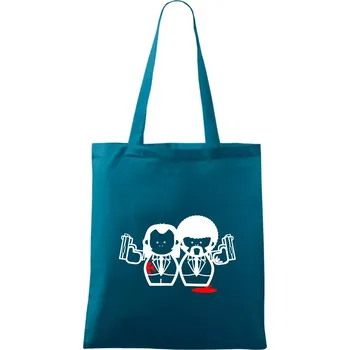 PF - Postavičky - Taška bavlněná - 42 x 38 cm ( Petrolejová )