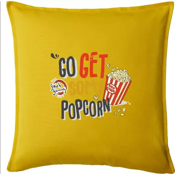 Polštář Go get some popcorn - Polštář 50x50 - 50x50 - Pouze potah ( Žlutá )