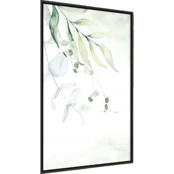 Obraz Plakát Akvarel Malé Zelené Lístky Dekorace 50x70