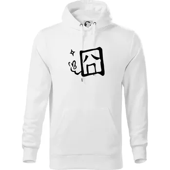 Pánská mikina Čínský symbol - smutný - Mikina pánská Cape s kapucí - L ( Bílá )