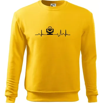 Pánská mikina Ekg osvětlovač - robo hlava - Mikina Essential pánská - M ( Žlutá )