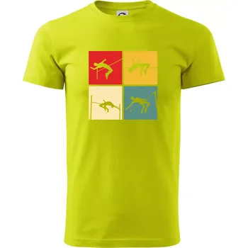 Pánské tričko Skok do výšky vintage - Klasické pánské triko vyšší gramáže - 2XL ( Limetková )
