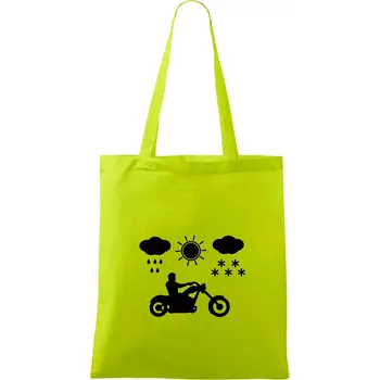 Motorkář za každého počasí - chopper - Taška bavlněná - 42 x 38 cm ( Limetková )