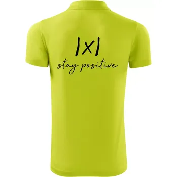 Pánská košile Absolutní hodnota - stay positive - Polokošile Victory sportovní (dresovina) - 3XL ( Limetková )