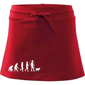 Dámská sukně Evoluce pastevec ovcí - Sportovní sukně - two in one - XL ( Červená )