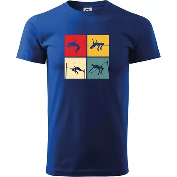 Skok do výšky vintage - Triko extra velké (5-8XL) - 7XL ( Královská modrá )