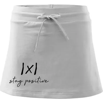 Dámská sukně Absolutní hodnota - stay positive - Sportovní sukně - two in one - XL ( Bílá )