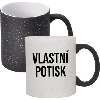 Žertovný předmět Magický třpytkový hrnek s vlastním potiskem- Tričkový.cz