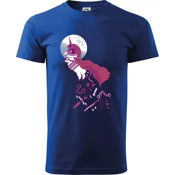 Pánské tričko Drsný jednorožec (Pecka design) - Triko extra velké (5-8XL) - 7XL ( Královská modrá )