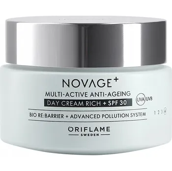Pleťový krém Oriflame Multiaktivní bohatý denní krém proti stárnutí Novage+ SPF 30