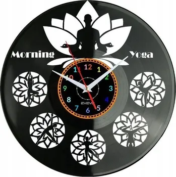 Hodiny YOGA HODINY NÁSTĚNNÉ DEKORATIVNÍ MODERNÍ VINYLOVÁ DESKA VINYL E