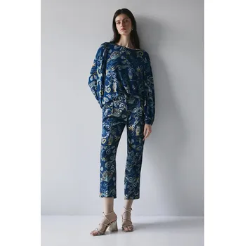 Dámská halenka Halenka Medicine dámská, tmavomodrá barva, vzorovaná RW25-BDD304 59A, vel. XL