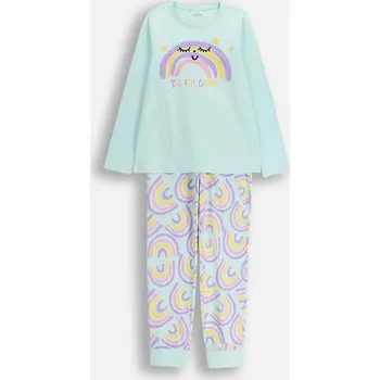 Dětská móda Dětské bavlněné pyžamo Coccodrillo ZC5448116PJS tyrkysová 65X, vel. 140-146