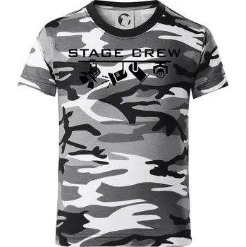 Chlapecké tričko Osvětlovač - stagecrew - Dětské maskáčové triko - 104-110cm / 3-4 roky ( Šedý maskáč )